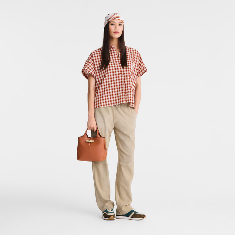 Longchamp | Le Roseau S Handbag Bark - Leather | Bark