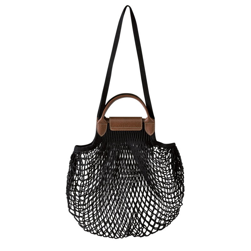 Longchamp | Le Pliage Filet L Mesh bag Black - Canvas | Black