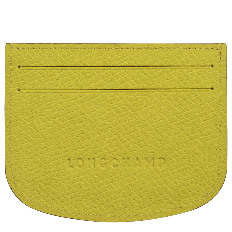 Longchamp | Épure Card holder Kiwi Green - Leather | Kiwi Green