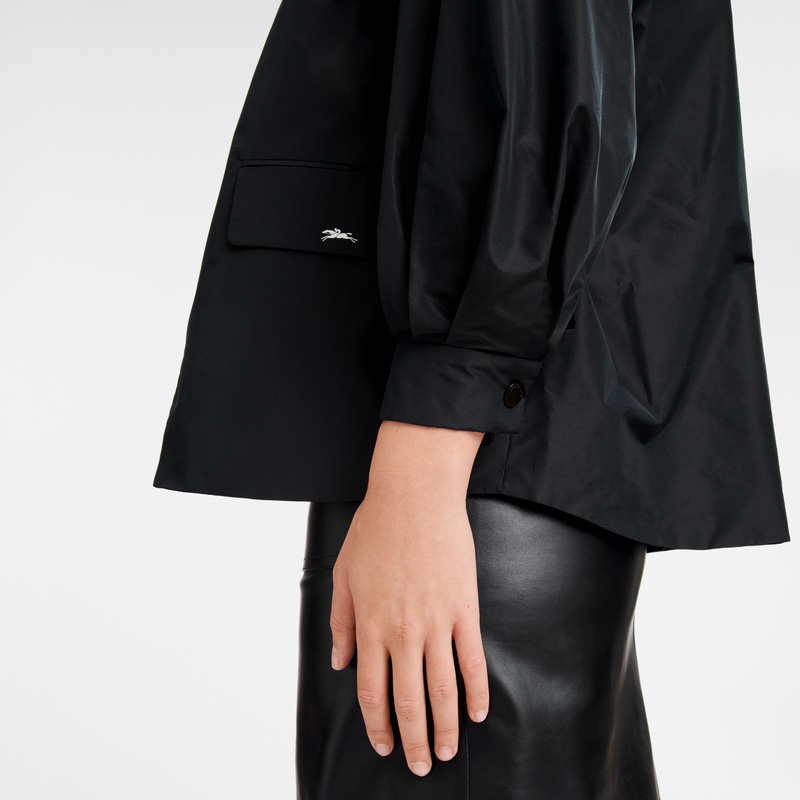 Longchamp | Kimono jacket Black - Technical taffeta | Black