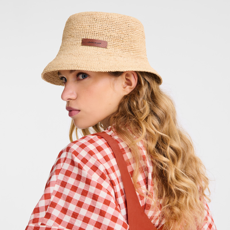 Longchamp | Bucket hat Natural - Raffia | Natural