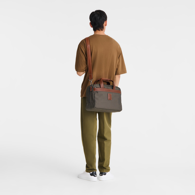 Longchamp | Boxford S Travel bag Brown - Recycled canvas | Brown