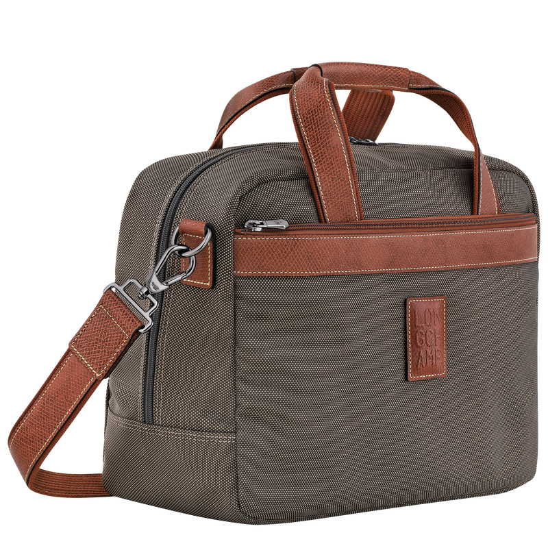 Longchamp | Boxford S Travel bag Brown - Recycled canvas | Brown