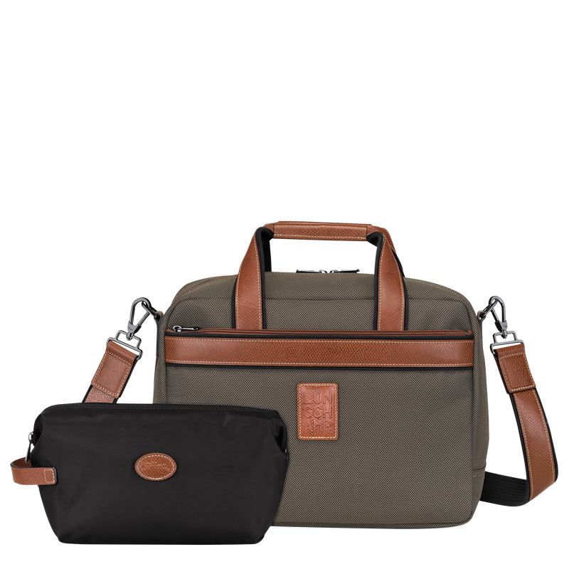 Longchamp | Boxford S Travel bag Brown - Recycled canvas | Brown