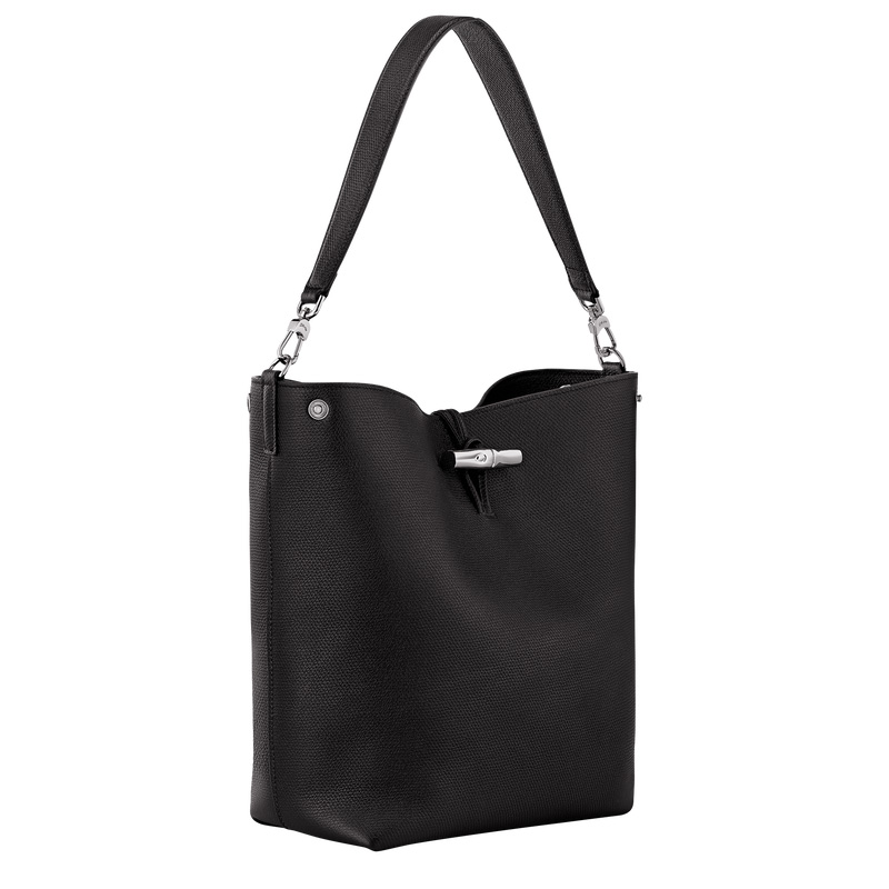 Longchamp | Le Roseau M Shoulder bag Black - Leather | Black
