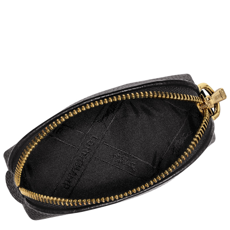 Longchamp | Le Foulonné Coin purse Black - Leather | Black