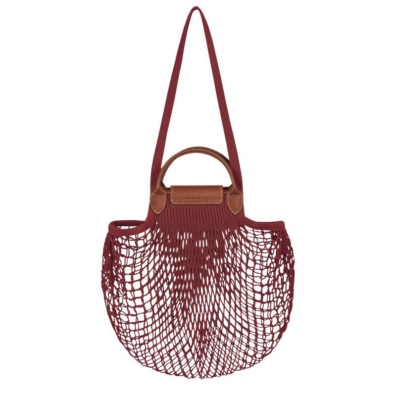 Longchamp | Le Pliage Filet L Mesh bag Mahogany - Canvas | Mahogany