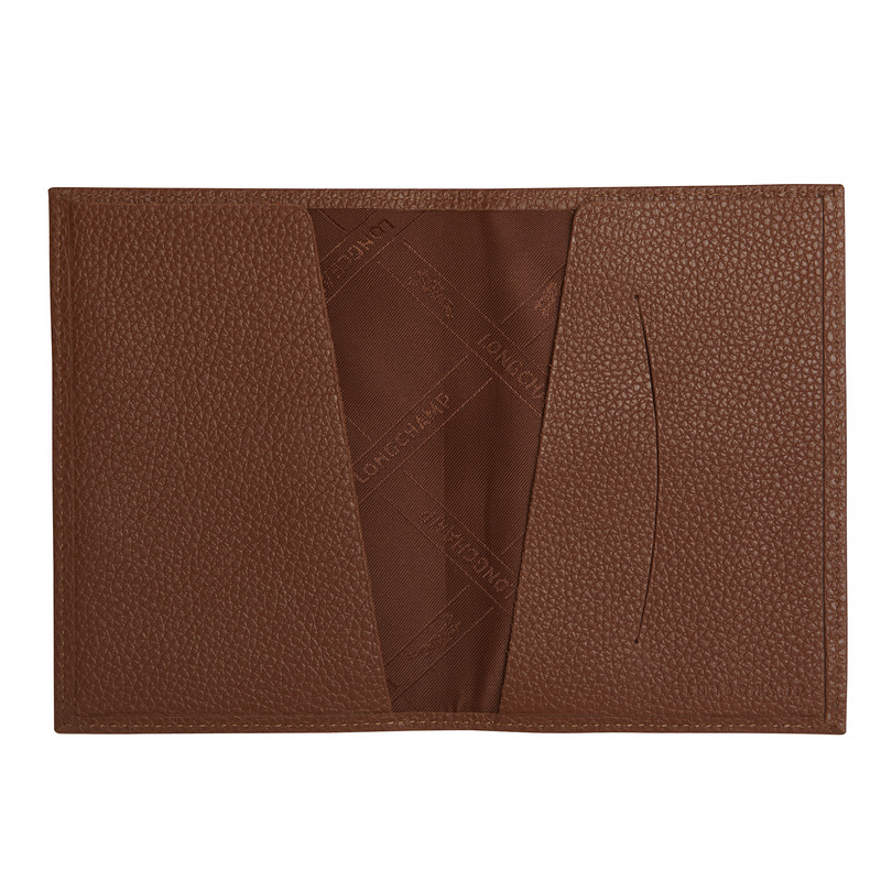 Longchamp | Le Foulonné Passport cover Caramel - Leather | Caramel