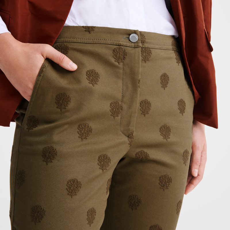 Longchamp | Trousers Artichoke - Embroidered gabardine | Artichoke