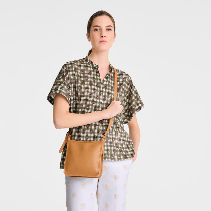 Longchamp | Le Foulonné S Crossbody bag Walnut - Leather | Walnut