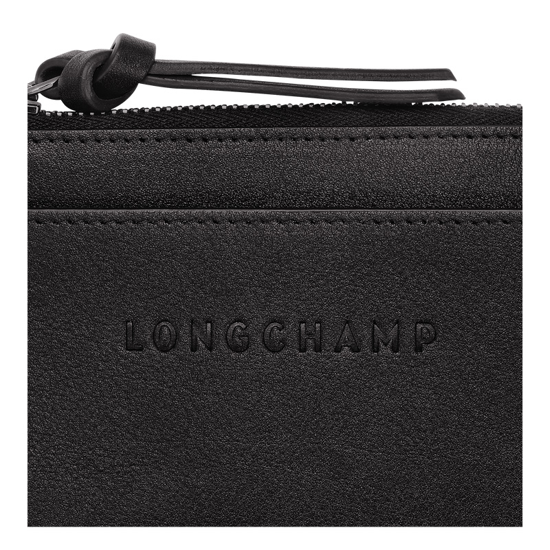 Longchamp | 3D Card holder Black - Leather | Black