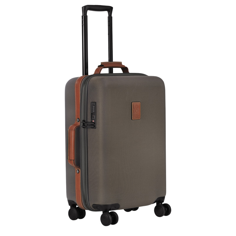 Longchamp | Boxford S Suitcase Brown - Recycled canvas | Brown