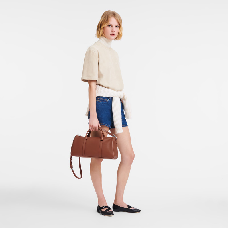 Longchamp | Daylong L Handbag Cognac - Leather | Cognac