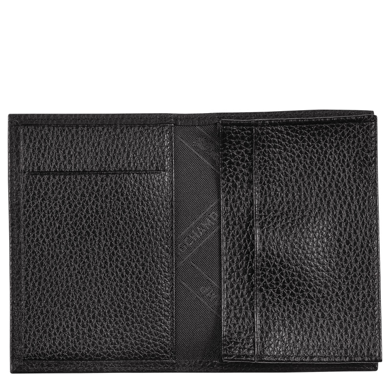 Longchamp | Le Foulonné Card holder Black - Leather | Black