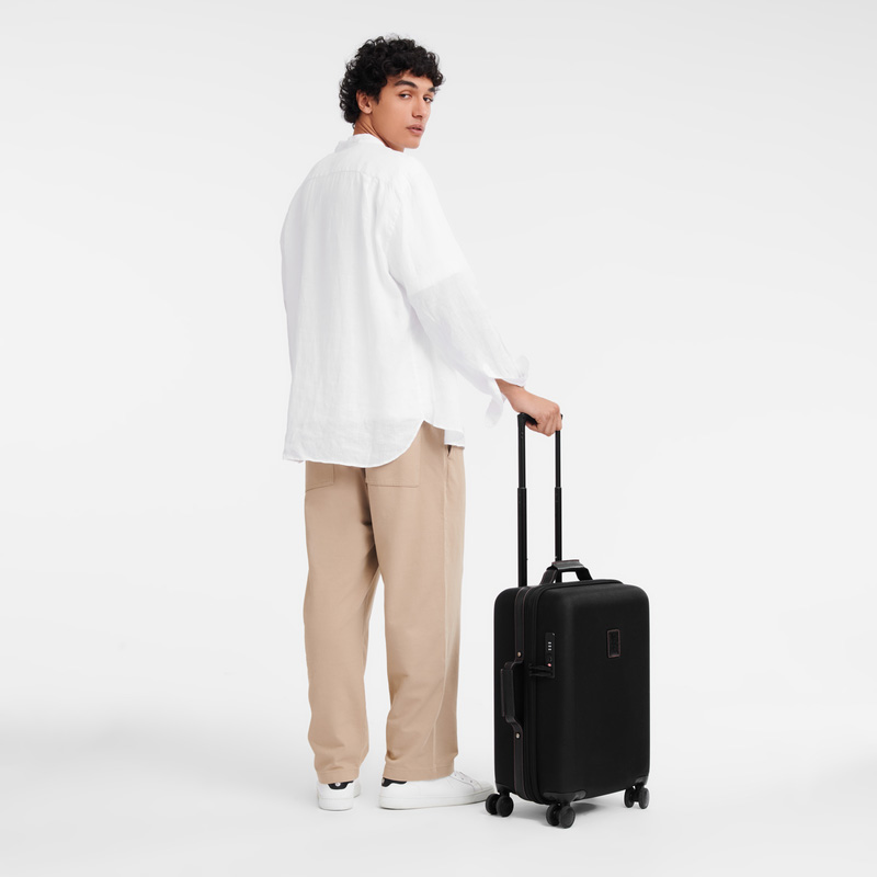 Longchamp | Boxford S Suitcase Black - Recycled canvas | Black