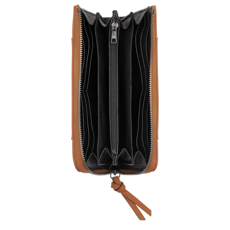 Longchamp | 3D Zip around wallet Natural - Leather | Natural
