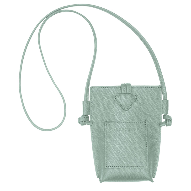 Longchamp | Le Roseau Phone case Celadon - Leather | Celadon