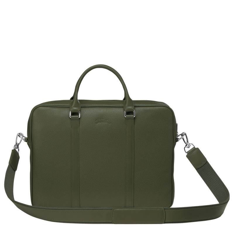 Longchamp | Le Foulonné XS Briefcase Khaki - Leather | Khaki