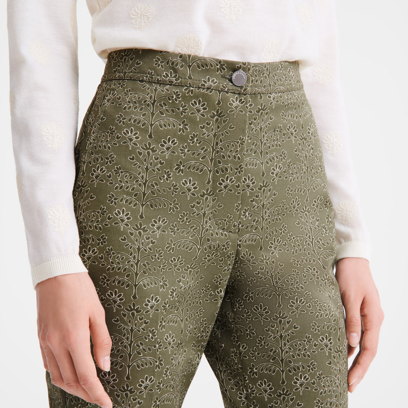 Longchamp | Trousers Laurel - Printed gabardine | Laurel