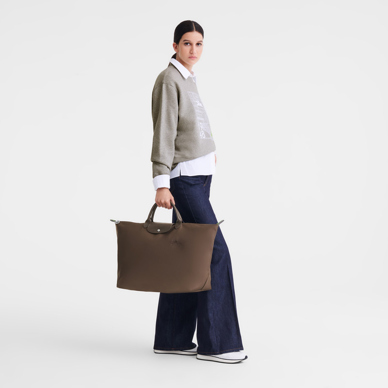 Longchamp | Le Pliage Green L Travel bag Terra - Recycled canvas | Terra