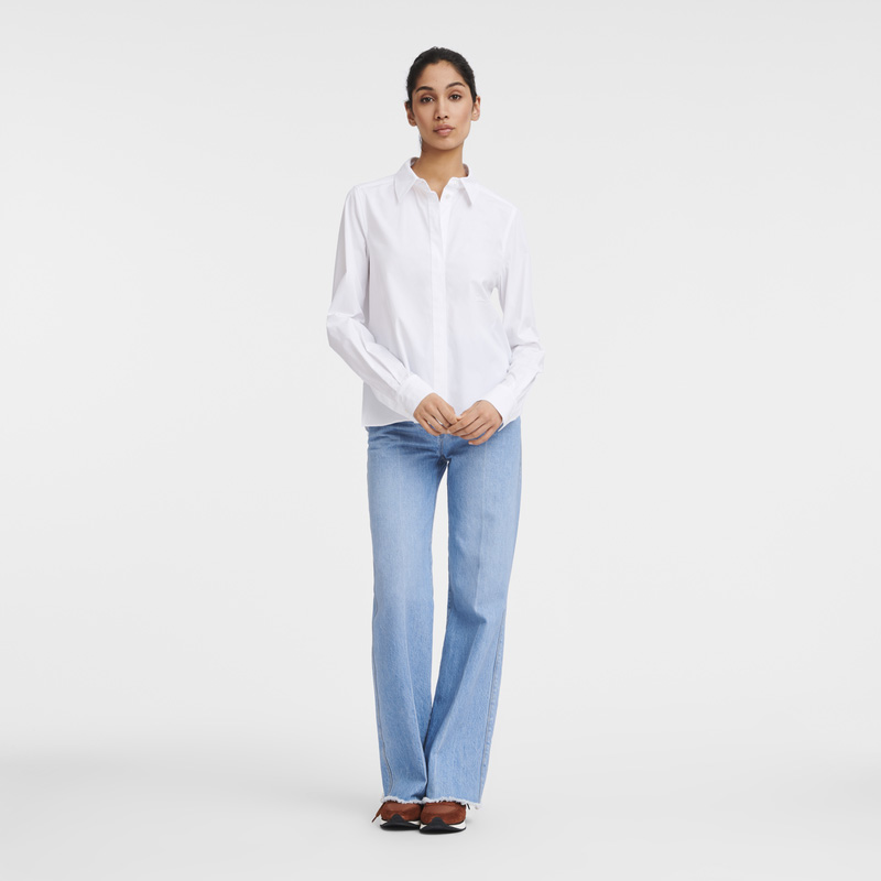 Longchamp | Shirt White - Popelin | White