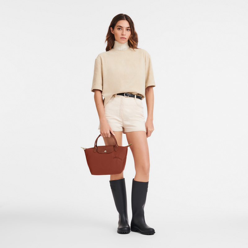 Longchamp | Le Pliage Green S Handbag Chestnut - Recycled canvas | Chestnut