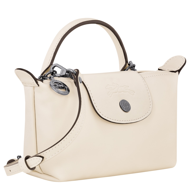 Longchamp | Le Pliage Xtra XS Pouch Ecru - Leather | Ecru