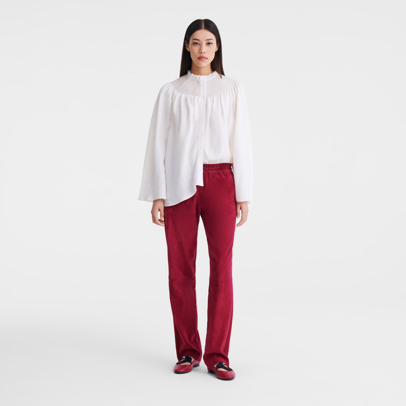 Longchamp | Blouse Ecru - Smocked veil | Ecru