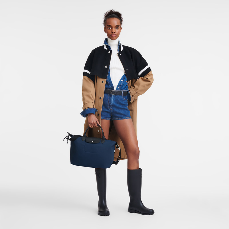 Longchamp | Le Pliage Energy L Handbag Navy - Recycled canvas | Navy