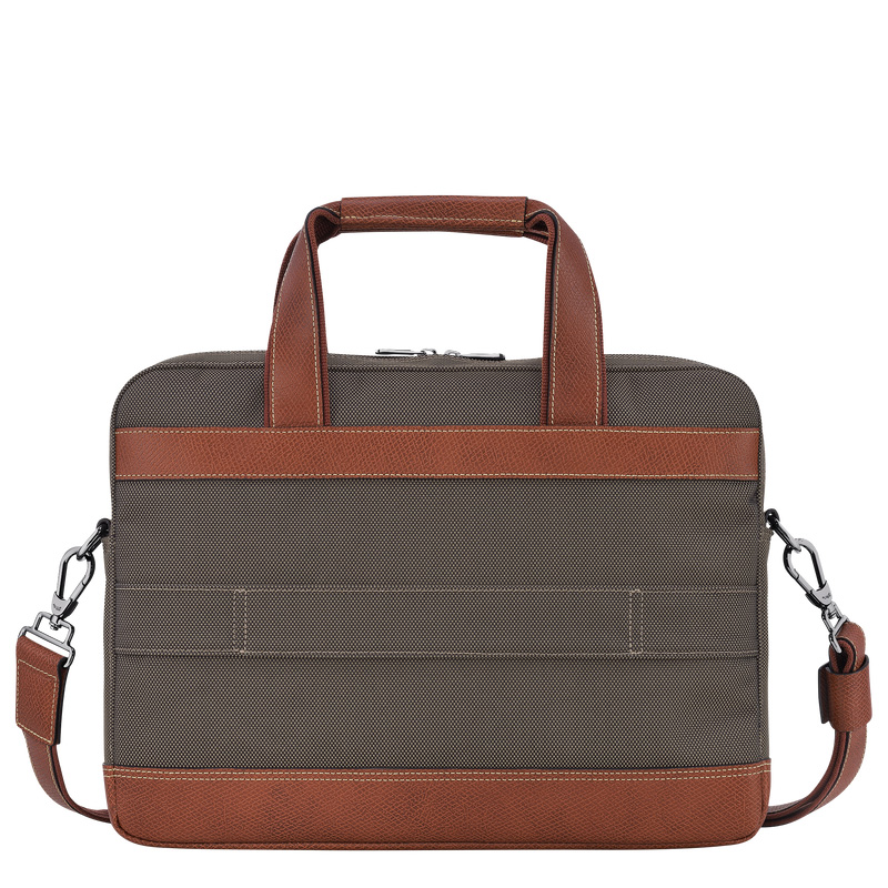 Longchamp | Boxford S Briefcase Brown - Recycled canvas | Brown