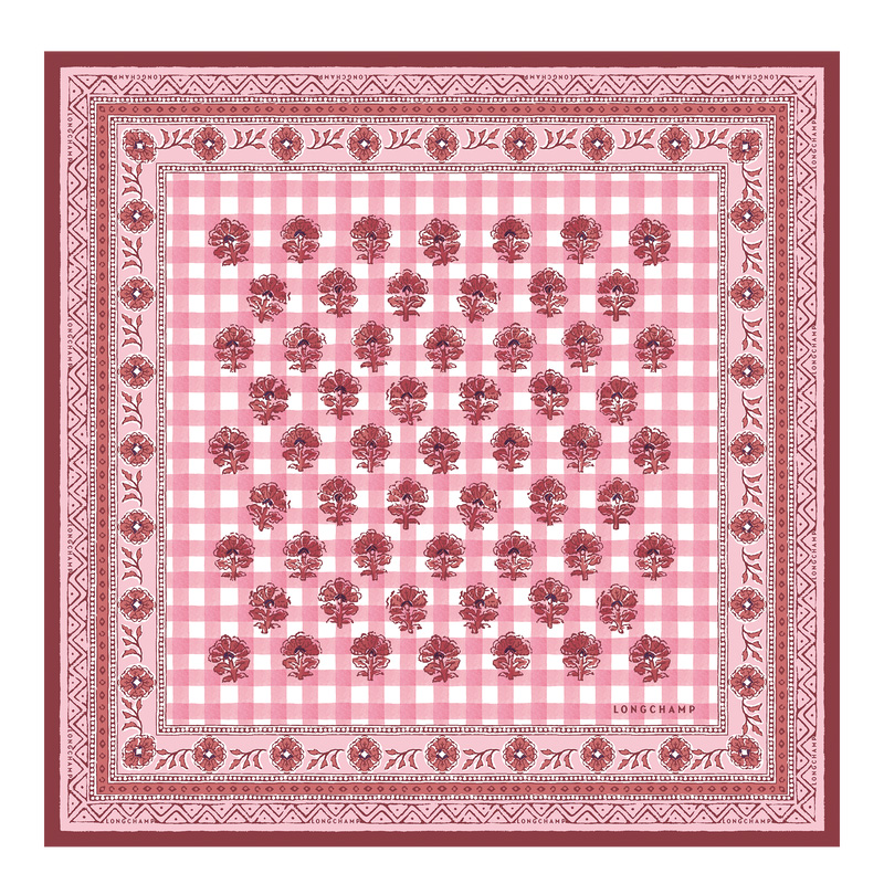Longchamp | The Bucolic Escapade Silk scarf 50 Blush - OTHER | Blush