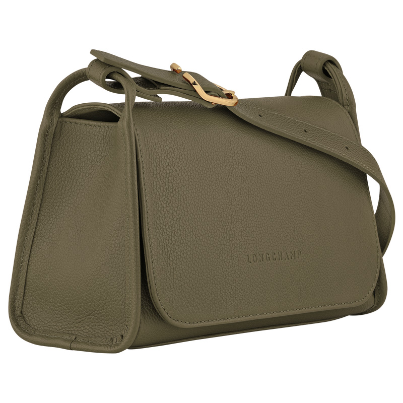 Longchamp | Le Foulonné M Crossbody bag Khaki - Leather | Khaki
