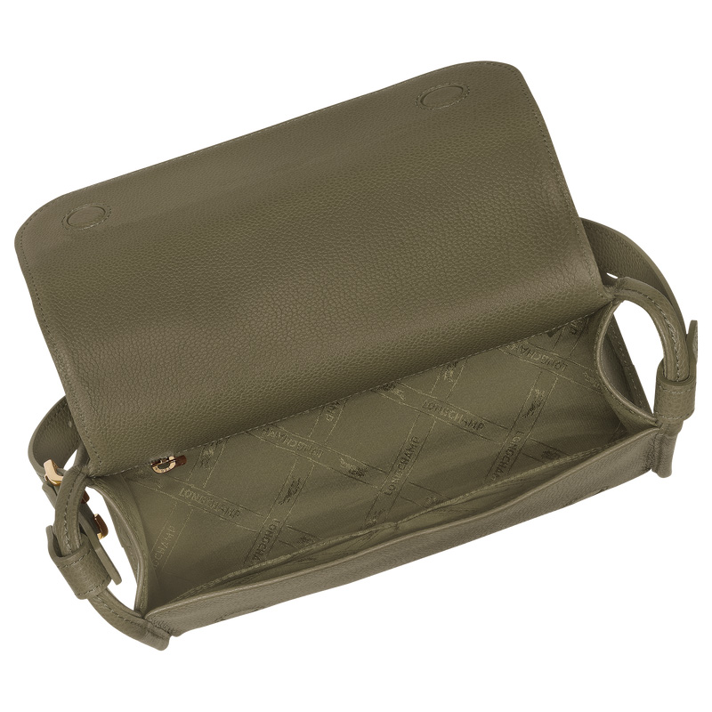 Longchamp | Le Foulonné M Crossbody bag Khaki - Leather | Khaki
