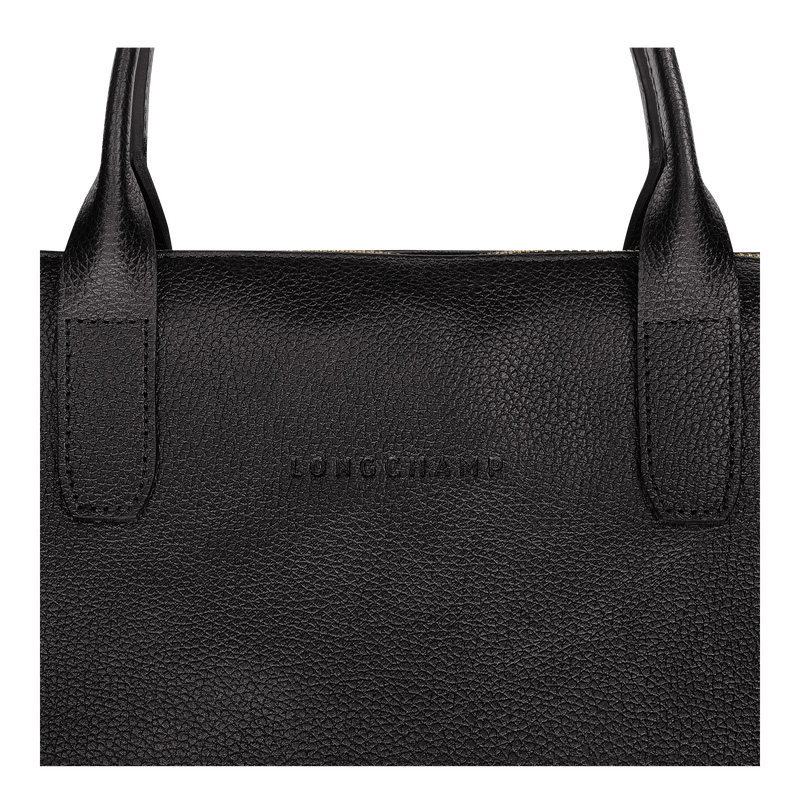 Longchamp | Le Foulonné S Briefcase Black - Leather | Black