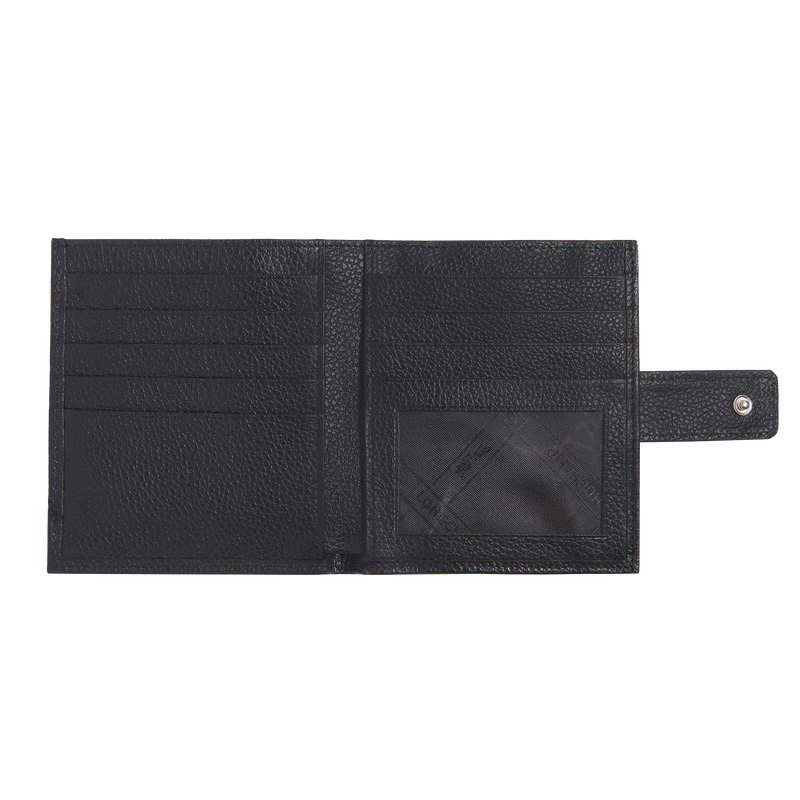 Longchamp | Le Foulonné Compact wallet Black - Leather | Black
