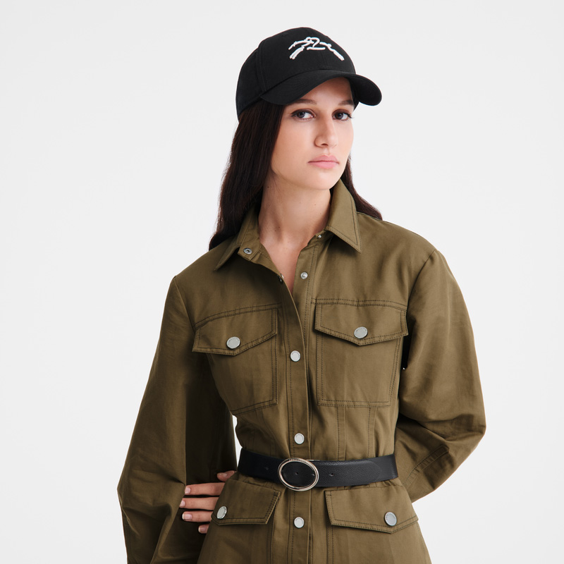 Longchamp | Solid cap Black - Organic cotton | Black