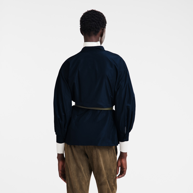 Longchamp | Kimono jacket Navy - Technical taffeta | Navy
