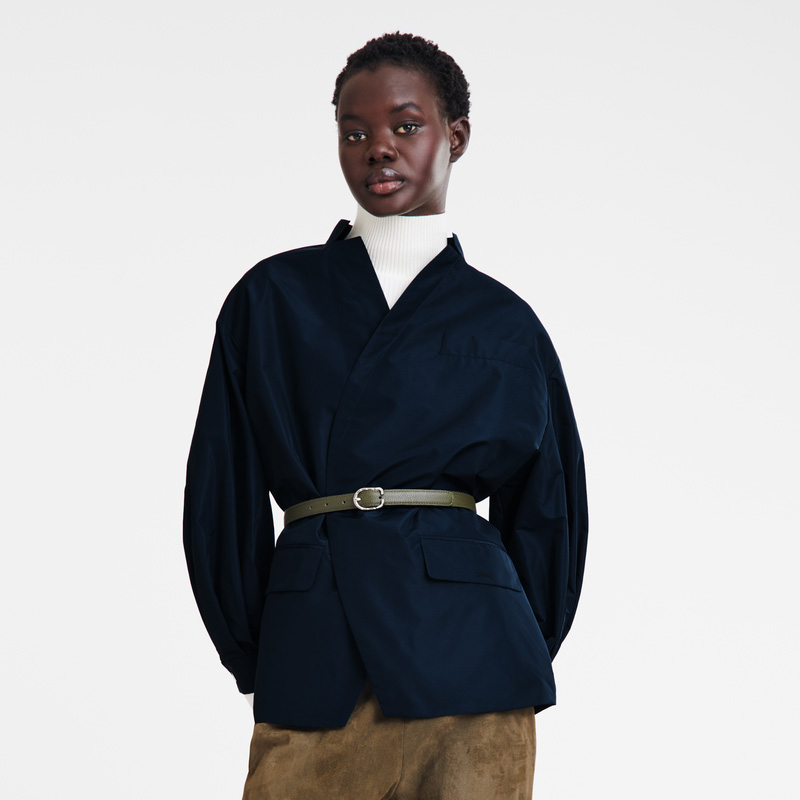 Longchamp | Kimono jacket Navy - Technical taffeta | Navy