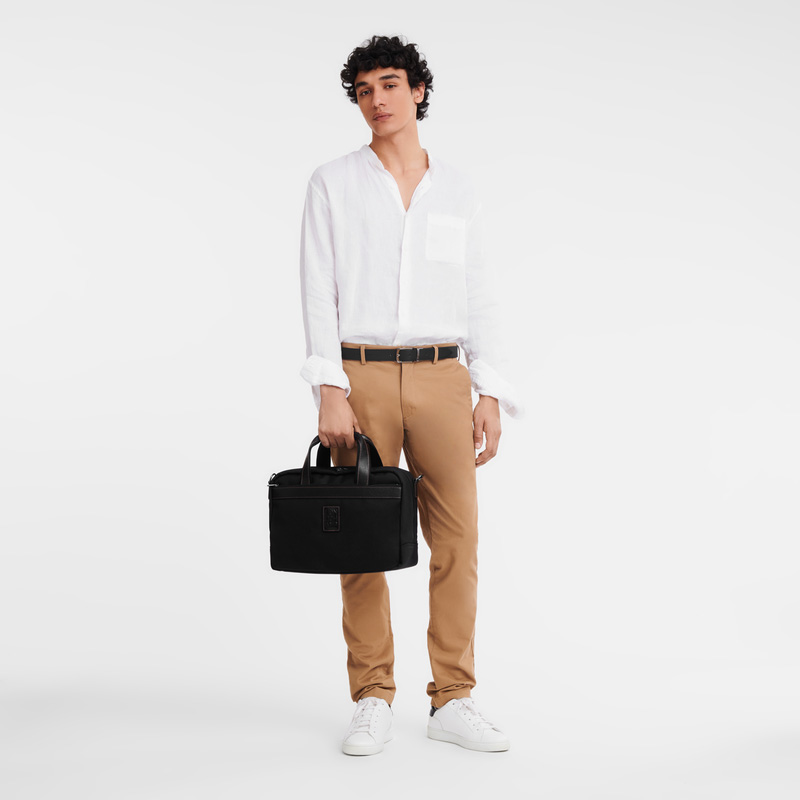 Longchamp | Boxford S Travel bag Black - Recycled canvas | Black