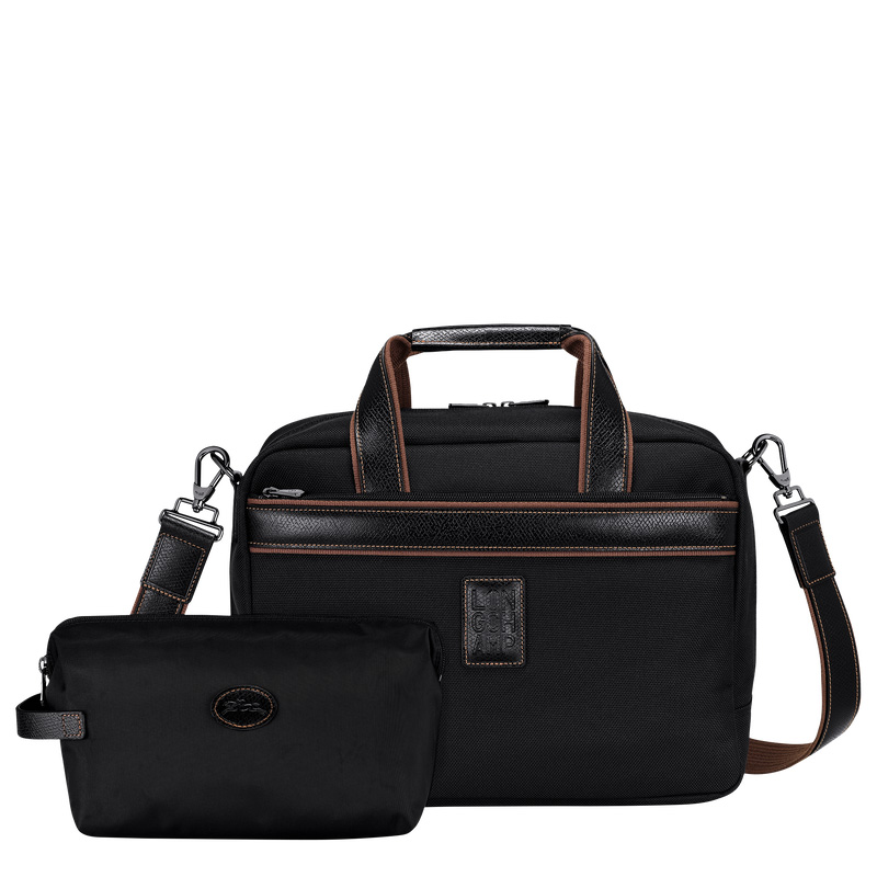 Longchamp | Boxford S Travel bag Black - Recycled canvas | Black