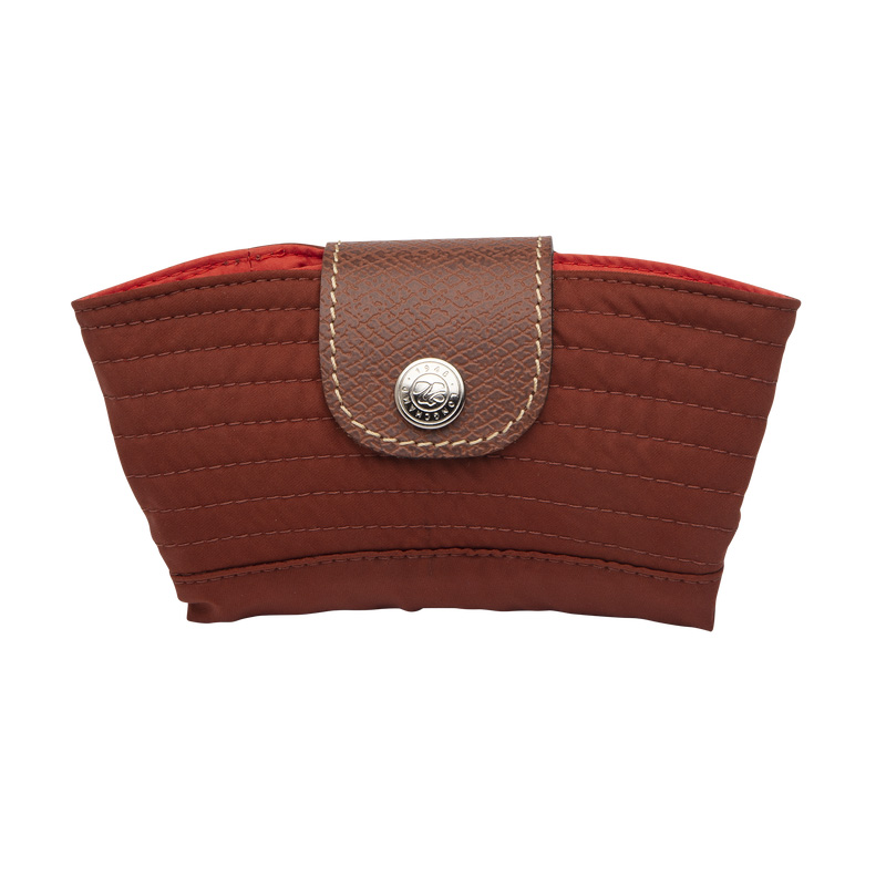 Longchamp | Reversible bucket hat Chestnut/Tomato - Technical taffeta | Chestnut/Tomato