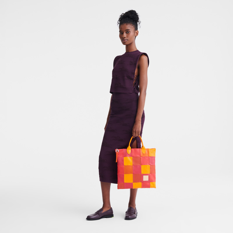 Longchamp | Re-Play L Handbag Carrot - Leather | Carrot