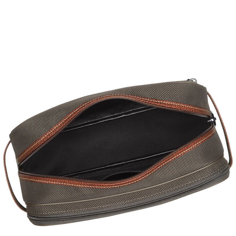 Longchamp | Boxford Toiletry case Brown - Recycled canvas | Brown