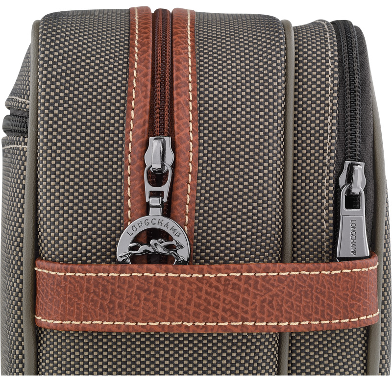 Longchamp | Boxford Toiletry case Brown - Recycled canvas | Brown