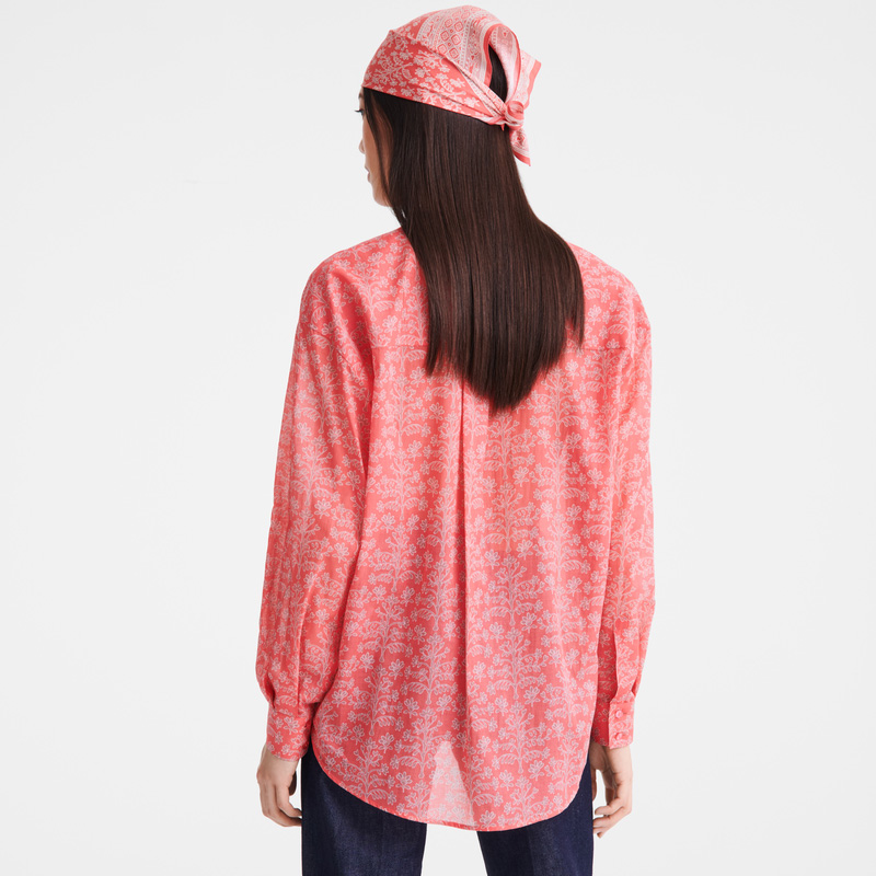 Longchamp | Shirt Tomato - Printed veil | Tomato
