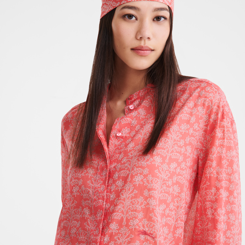 Longchamp | Shirt Tomato - Printed veil | Tomato