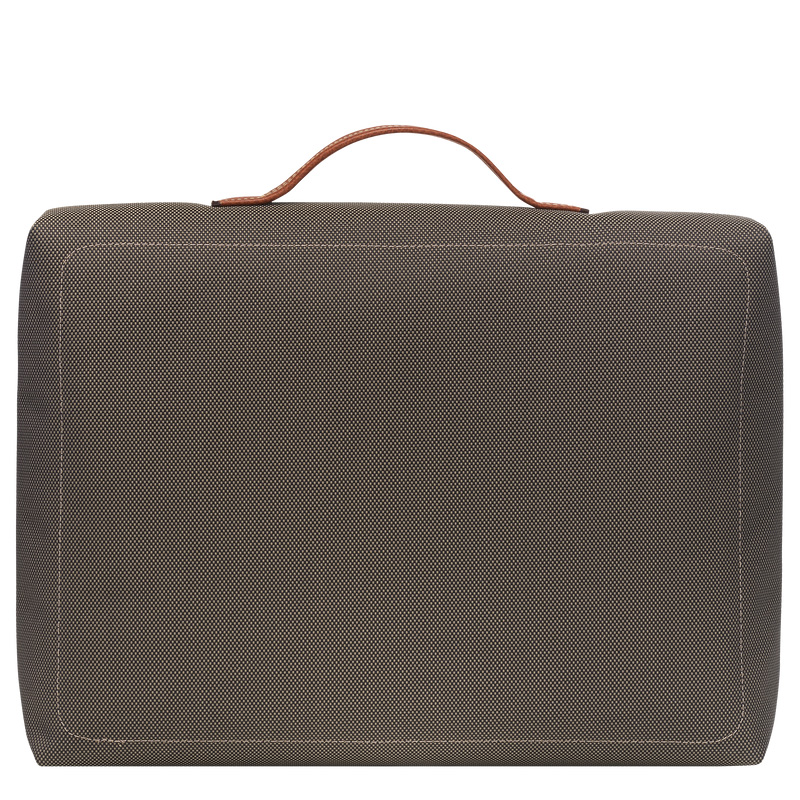 Longchamp | Boxford S Briefcase Brown - Recycled canvas | Brown