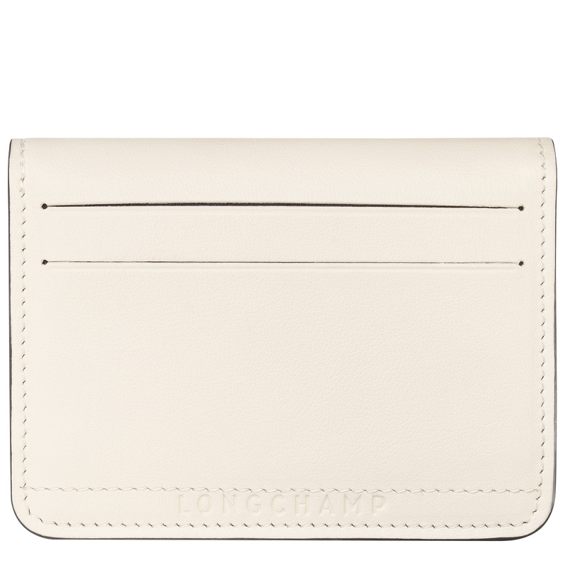 Longchamp | Le Pliage Xtra Card holder Ecru - Leather | Ecru