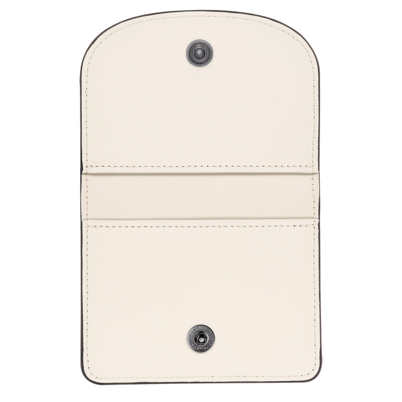 Longchamp | Le Pliage Xtra Card holder Ecru - Leather | Ecru