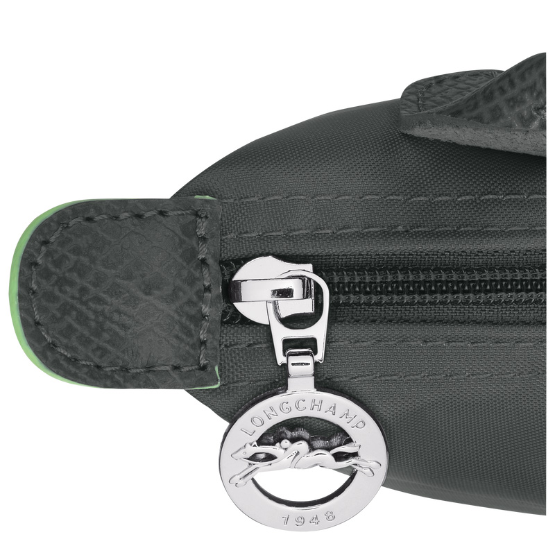 Longchamp | Le Pliage Green Pouch with handle Graphite - Recycled canvas | Graphite